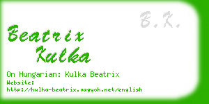 beatrix kulka business card